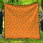 Orange Fruit Slices Pattern Print Quilt