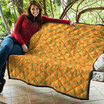 Orange Fruit Slices Pattern Print Quilt