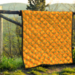 Orange Fruit Slices Pattern Print Quilt