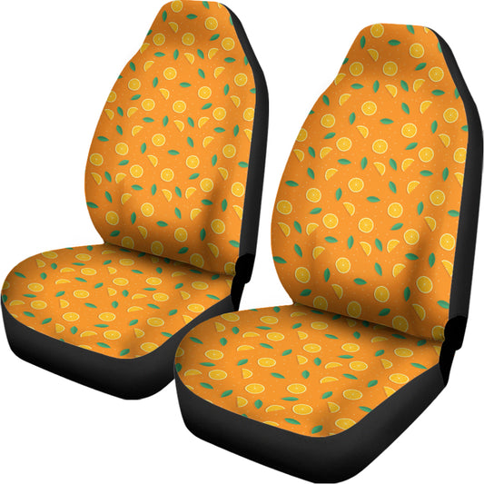 Orange Fruit Slices Pattern Print Universal Fit Car Seat Covers