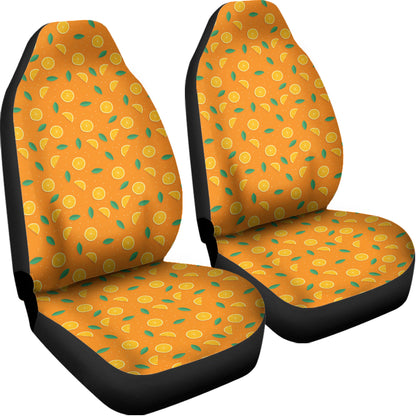 Orange Fruit Slices Pattern Print Universal Fit Car Seat Covers