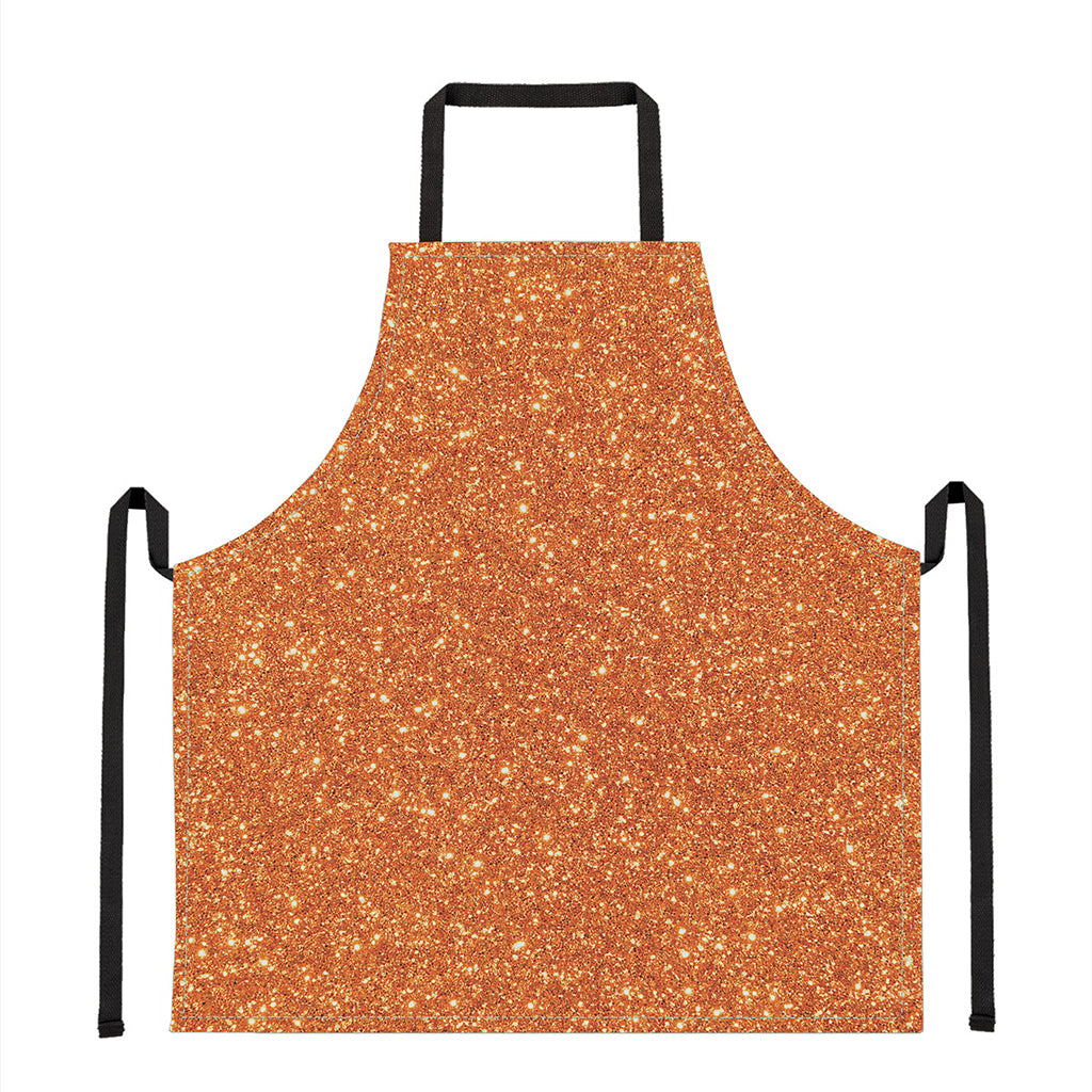 Orange Glitter Artwork Print (NOT Real Glitter) Apron