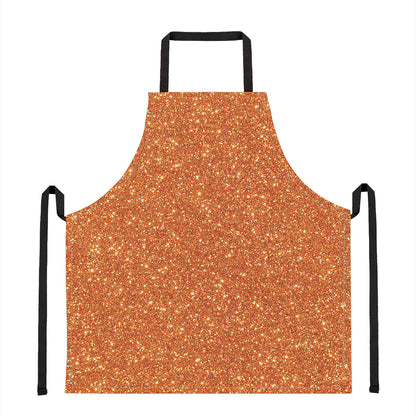 Orange Glitter Artwork Print (NOT Real Glitter) Apron