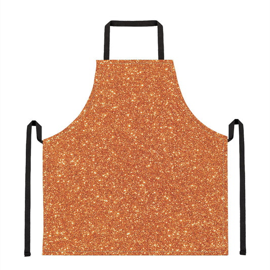 Orange Glitter Artwork Print (NOT Real Glitter) Apron
