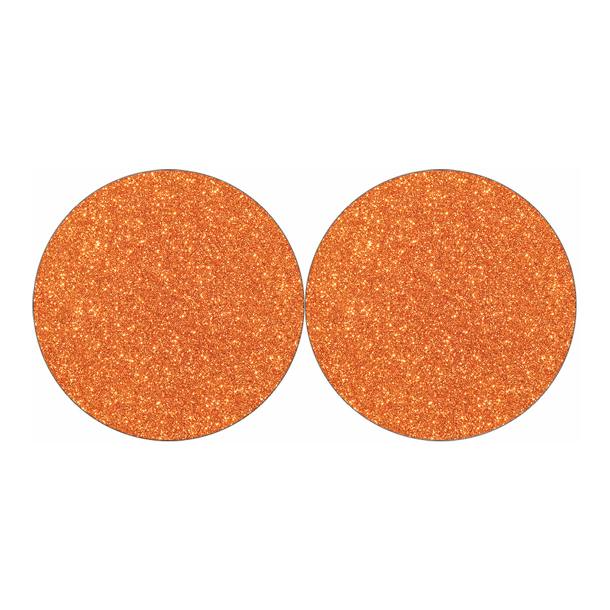 Orange Glitter Artwork Print (NOT Real Glitter) Car Coasters