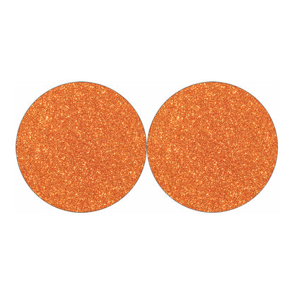 Orange Glitter Artwork Print (NOT Real Glitter) Car Coasters