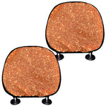 Orange Glitter Artwork Print (NOT Real Glitter) Car Headrest Covers