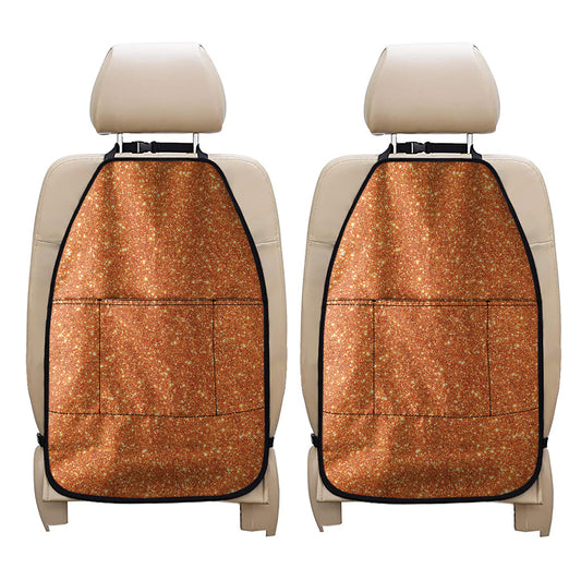 Orange Glitter Artwork Print (NOT Real Glitter) Car Seat Organizers