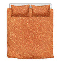 Orange (NOT Real) Glitter Print Duvet Cover Bedding Set