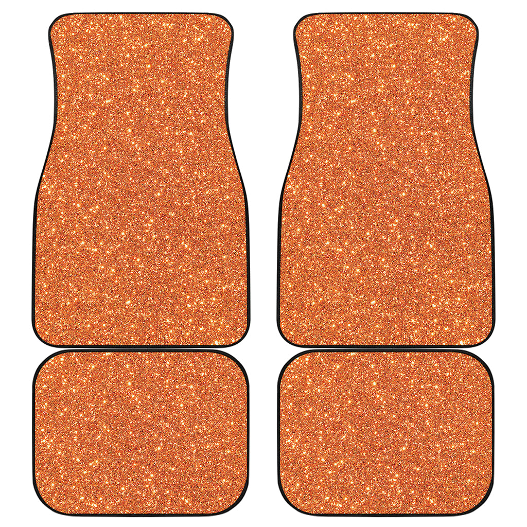 Orange Glitter Artwork Print (NOT Real Glitter) Front and Back Car Floor Mats