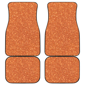 Orange Glitter Artwork Print (NOT Real Glitter) Front and Back Car Floor Mats