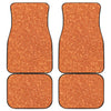 Orange Glitter Artwork Print (NOT Real Glitter) Front and Back Car Floor Mats