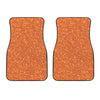 Orange Glitter Artwork Print (NOT Real Glitter) Front Car Floor Mats