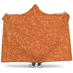 Orange Glitter Artwork Print (NOT Real Glitter) Hooded Blanket