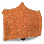 Orange Glitter Artwork Print (NOT Real Glitter) Hooded Blanket