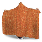 Orange Glitter Artwork Print (NOT Real Glitter) Hooded Blanket