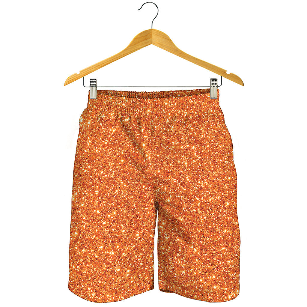 Orange Glitter Artwork Print (NOT Real Glitter) Men's Shorts