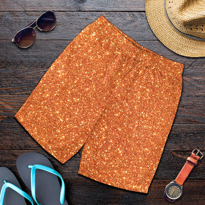 Orange Glitter Artwork Print (NOT Real Glitter) Men's Shorts
