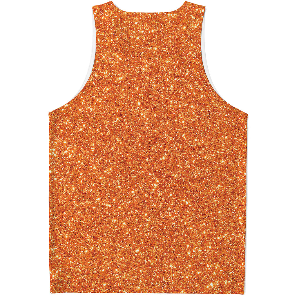 Orange Glitter Artwork Print (NOT Real Glitter) Men's Tank Top