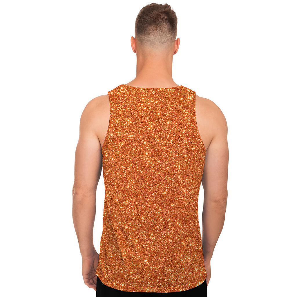 Orange Glitter Artwork Print (NOT Real Glitter) Men's Tank Top