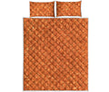 Orange Glitter Artwork Print (NOT Real Glitter) Quilt Bed Set