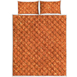 Orange Glitter Artwork Print (NOT Real Glitter) Quilt Bed Set