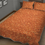 Orange Glitter Artwork Print (NOT Real Glitter) Quilt Bed Set