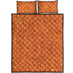 Orange Glitter Artwork Print (NOT Real Glitter) Quilt Bed Set