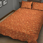 Orange Glitter Artwork Print (NOT Real Glitter) Quilt Bed Set