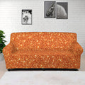 Orange (NOT Real) Glitter Print Sofa Cover
