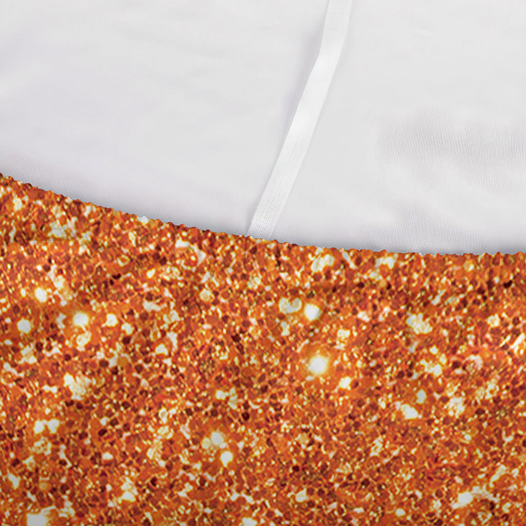 Orange Glitter Artwork Print (NOT Real Glitter) Sofa Cover