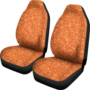 Orange Glitter Artwork Print (NOT Real Glitter) Universal Fit Car Seat Covers