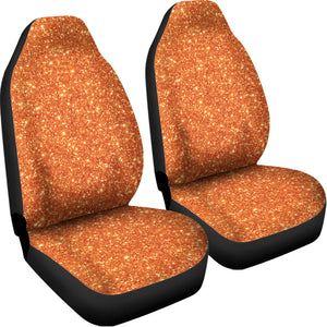 Orange Glitter Artwork Print (NOT Real Glitter) Universal Fit Car Seat Covers