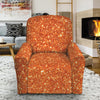 Orange Glitter Artwork Print Recliner Slipcover