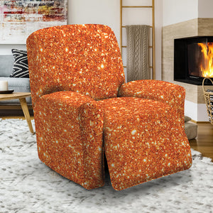 Orange Glitter Artwork Print Recliner Slipcover