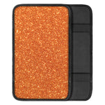 Orange Glitter Texture Print Car Center Console Cover