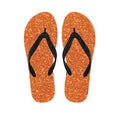 Orange (NOT Real) Glitter Print Flip Flops