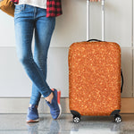 Orange Glitter Texture Print Luggage Cover