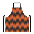 Orange Halloween Chevron Pattern Print Apron