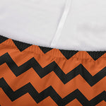 Orange Halloween Chevron Pattern Print Sofa Cover