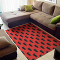 Orange Halloween Coffin Pattern Print Floor Mat