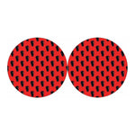 Orange Halloween Coffin Pattern Print Car Coasters