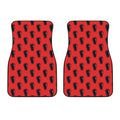 Orange Halloween Coffin Pattern Print Front Car Floor Mats