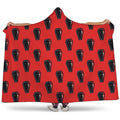 Orange Halloween Coffin Pattern Print Hooded Blanket