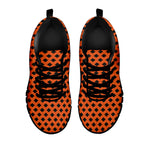 Orange Halloween Pattern Print Black Sneakers