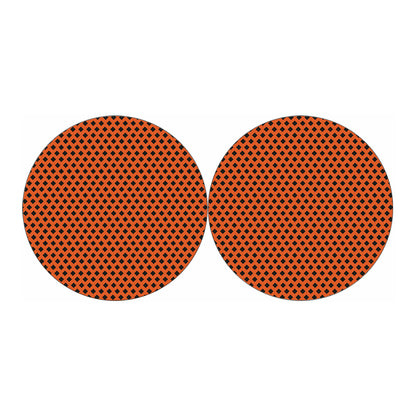 Orange Halloween Pattern Print Car Coasters
