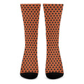 Orange Halloween Pattern Print Crew Socks