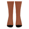 Orange Halloween Pattern Print Crew Socks