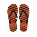 Orange Halloween Pattern Print Flip Flops
