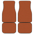 Orange Halloween Pattern Print Front and Back Car Floor Mats